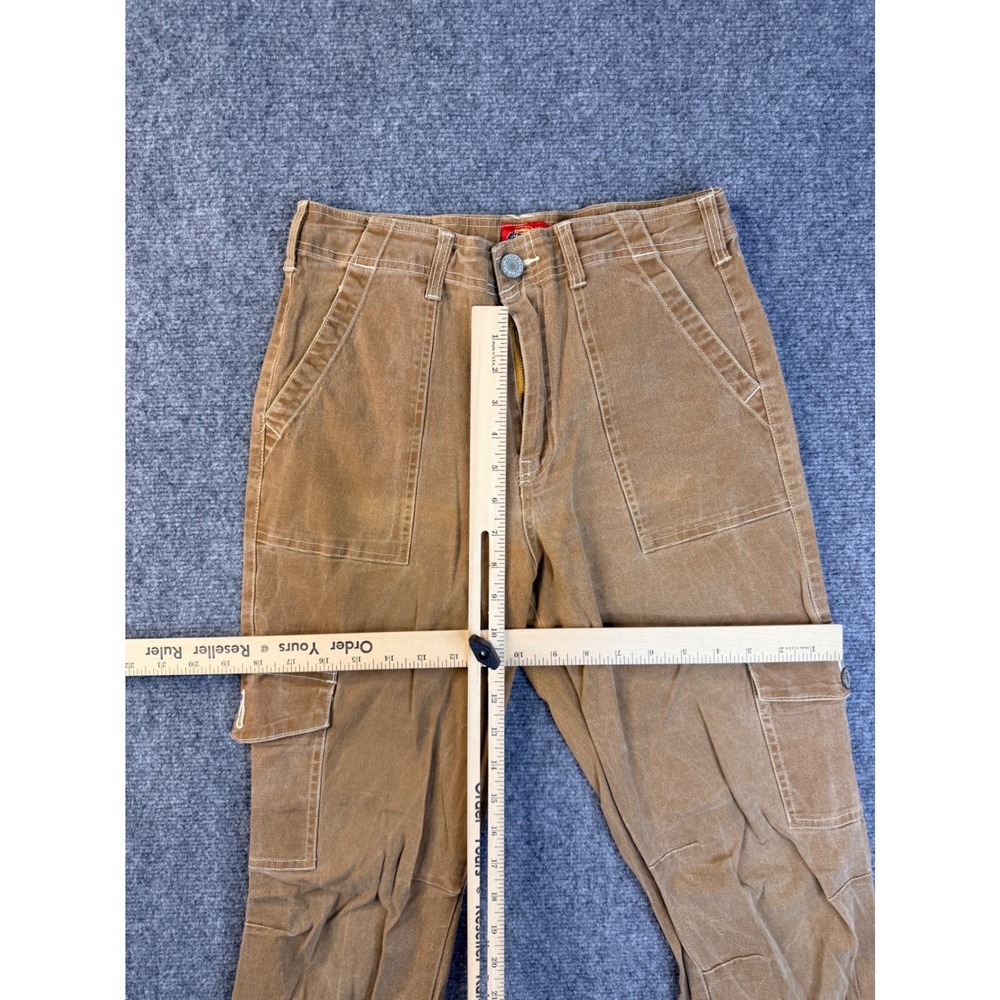 Dickies Womens 7/28 Brown Corduroy Cargo Pants High Rise Utility Workwear Y2K - Picture 6 of 8